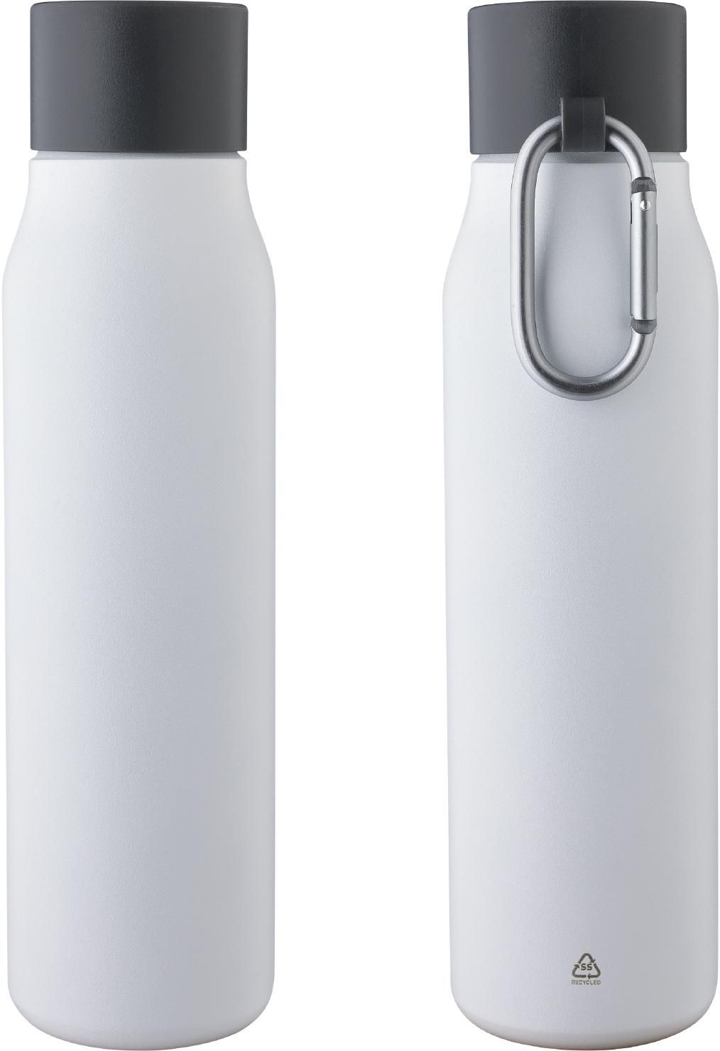 Recycled stainless steel double-walled drinking bottle (600 ml) Cassian
