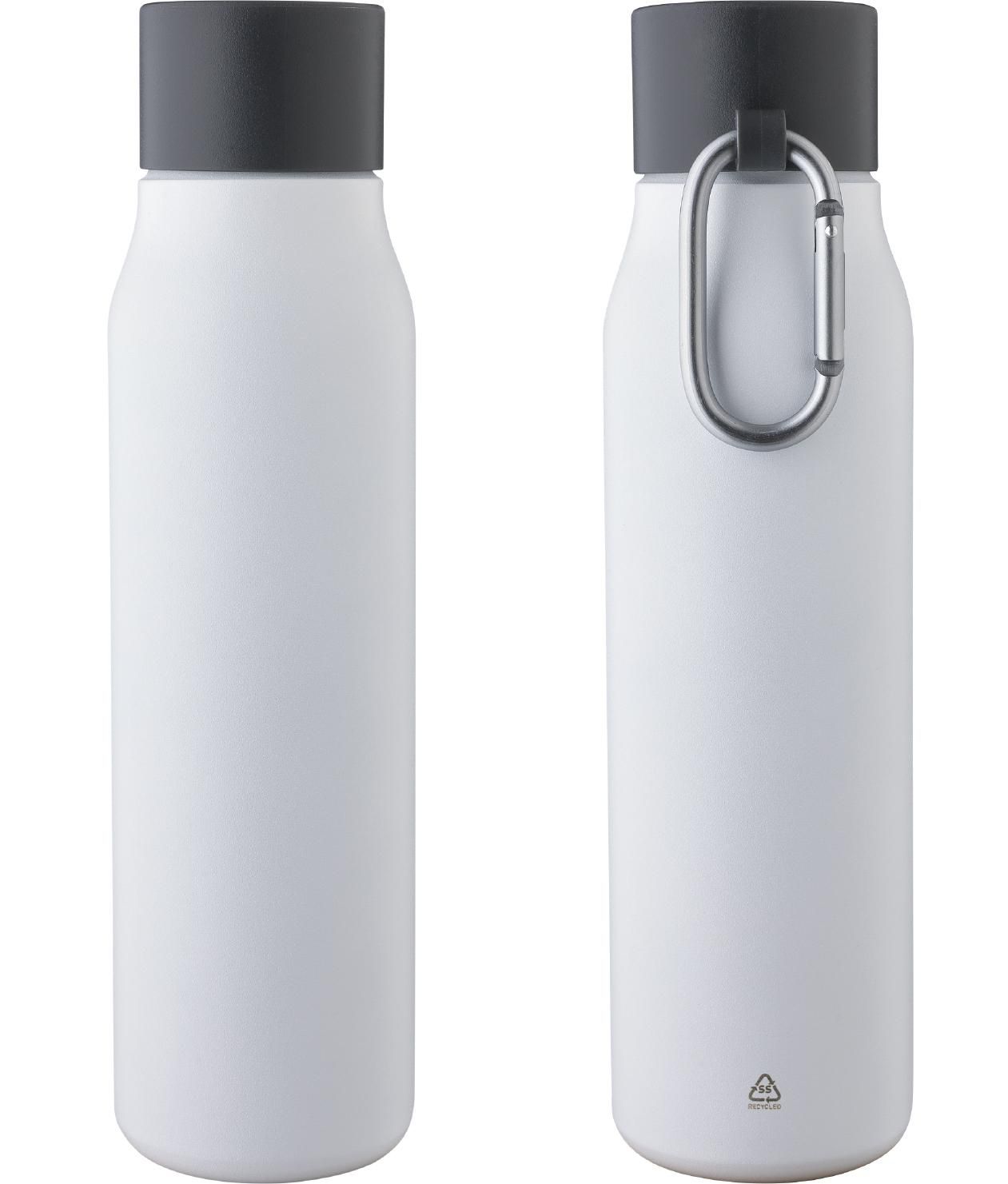 Recycled stainless steel double-walled drinking bottle (600 ml) Cassian