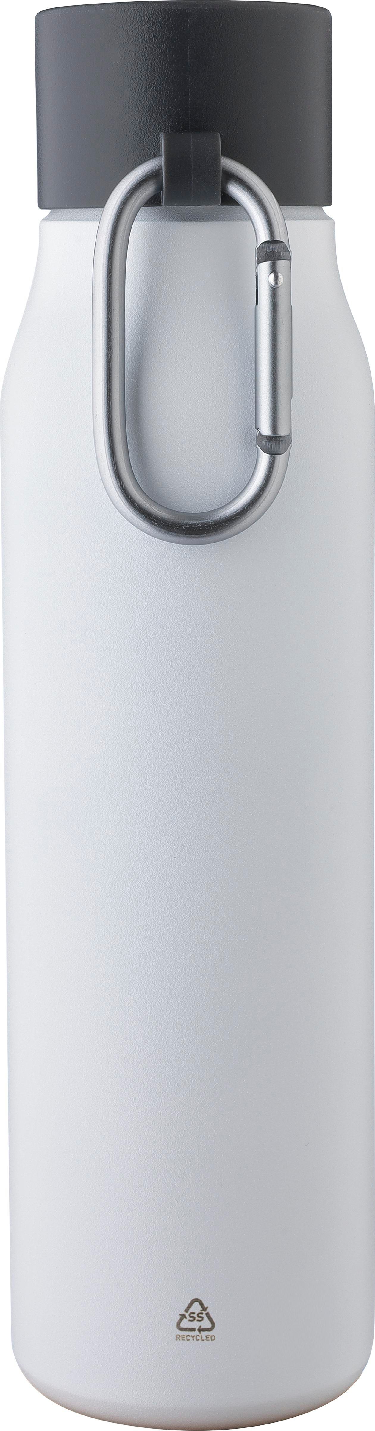 Recycled stainless steel double-walled drinking bottle (600 ml) Cassian