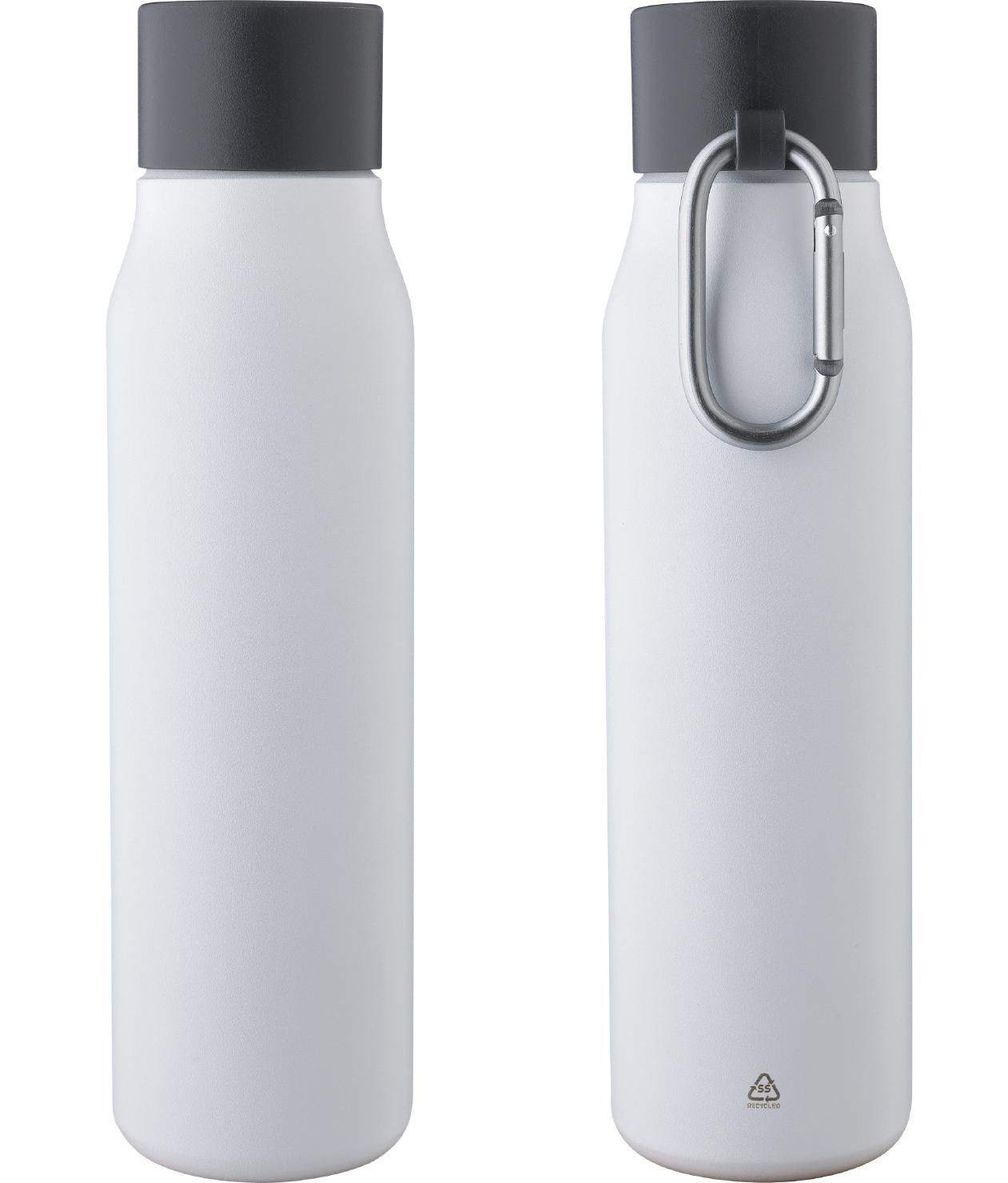 Recycled stainless steel double-walled drinking bottle (600 ml) Cassian