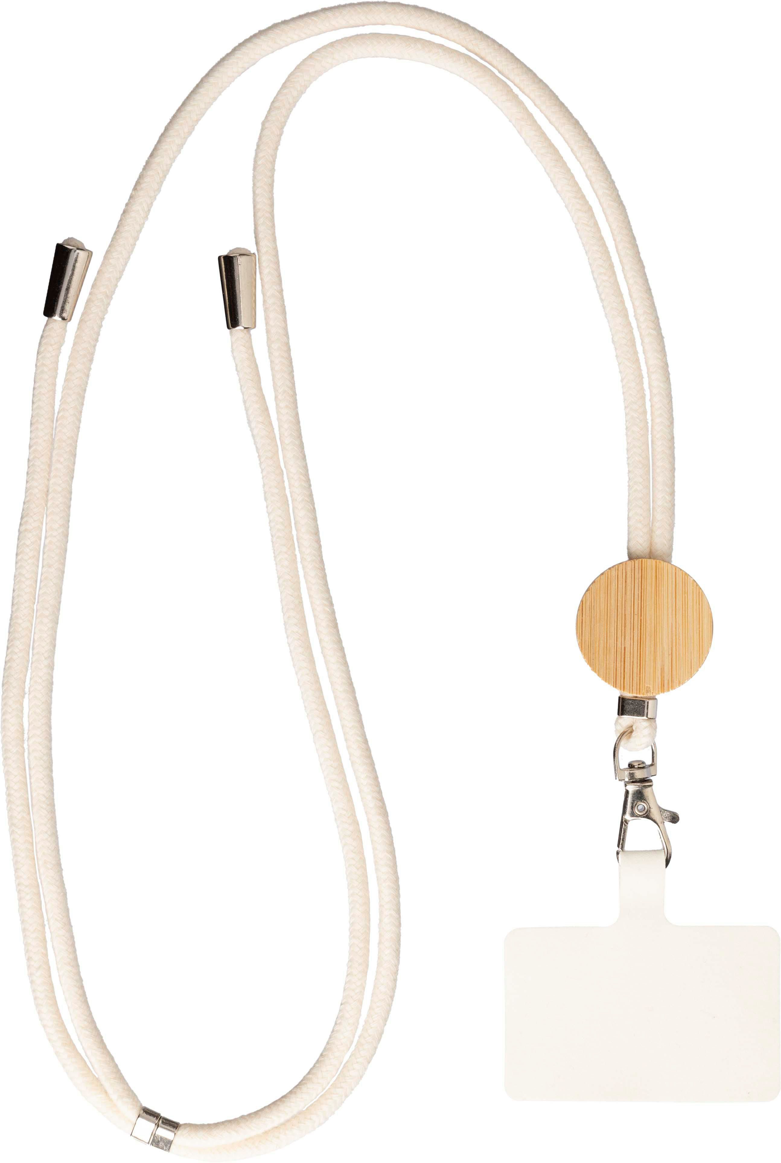 Cotton drawstring phone lanyard Lucia