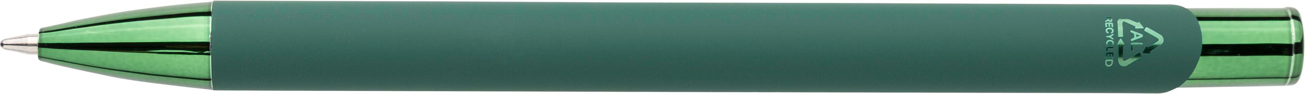 Recycled aluminium rubberized ballpen Anisa