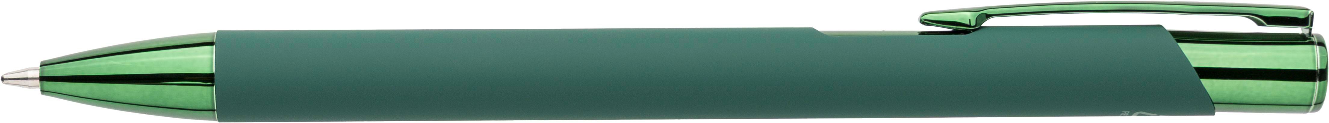 Recycled aluminium rubberized ballpen Anisa