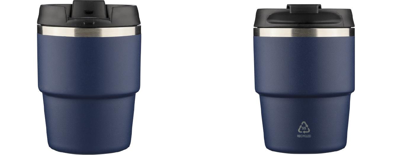 Recycled stainless steel double-walled mug (175 ml) Oli