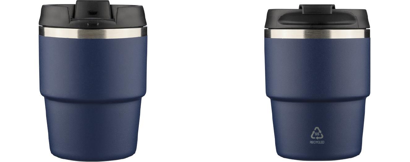 Recycled stainless steel double-walled mug (175 ml) Oli