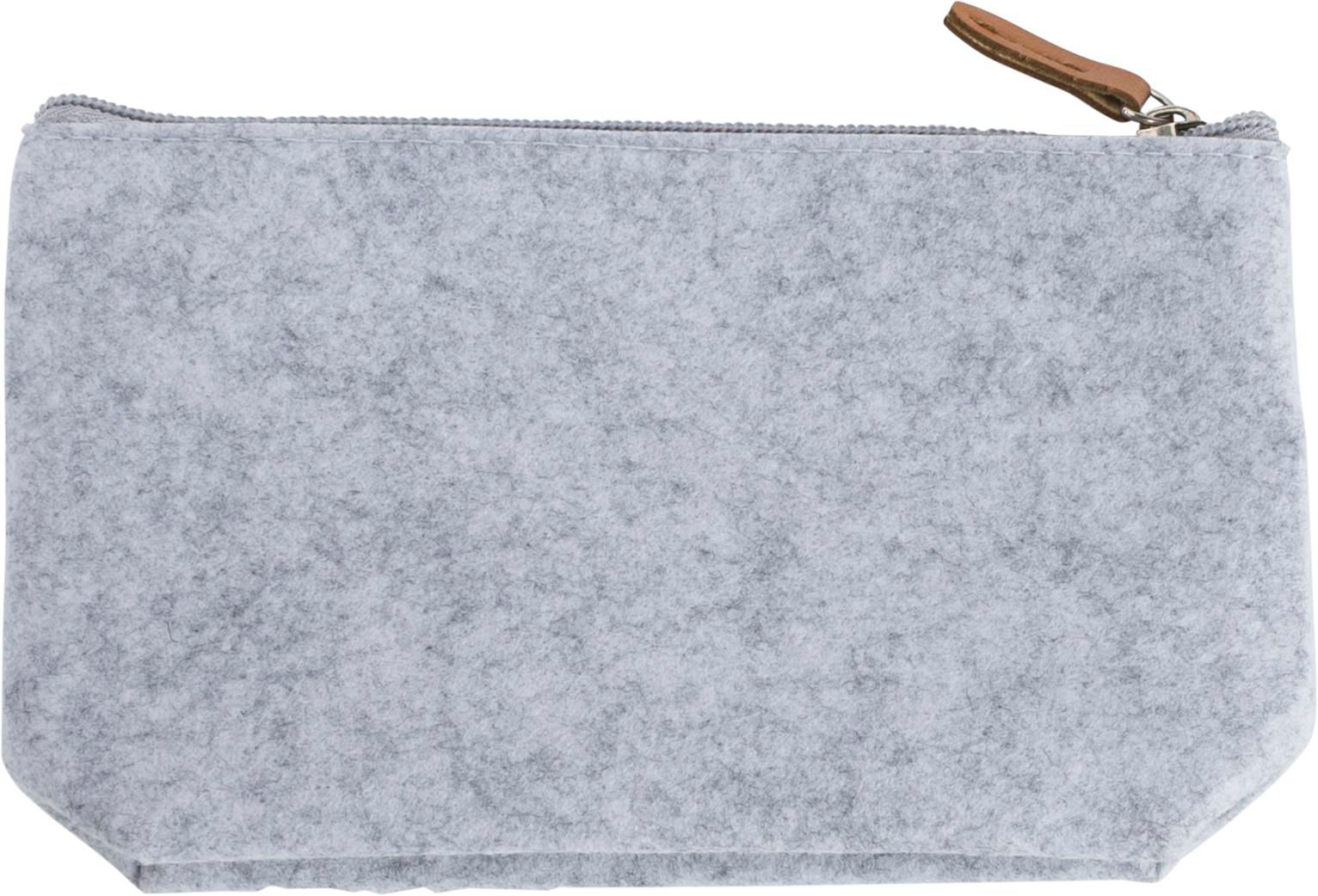 Cosmetic bag Lucy | Recycled felt | Synthetic leather details