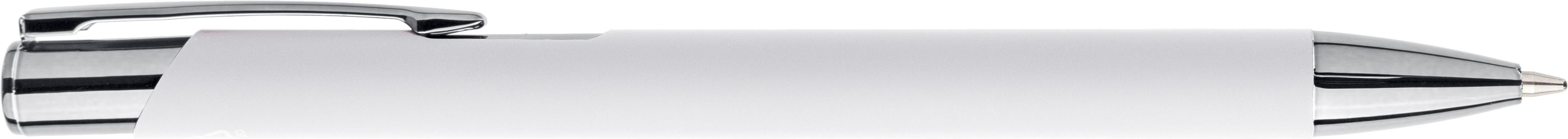 Recycled aluminium rubberized ballpen Anisa