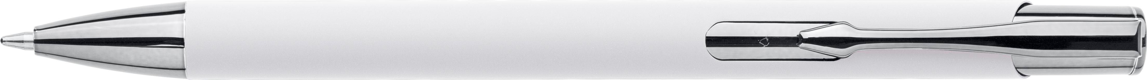 Recycled aluminium rubberized ballpen Anisa