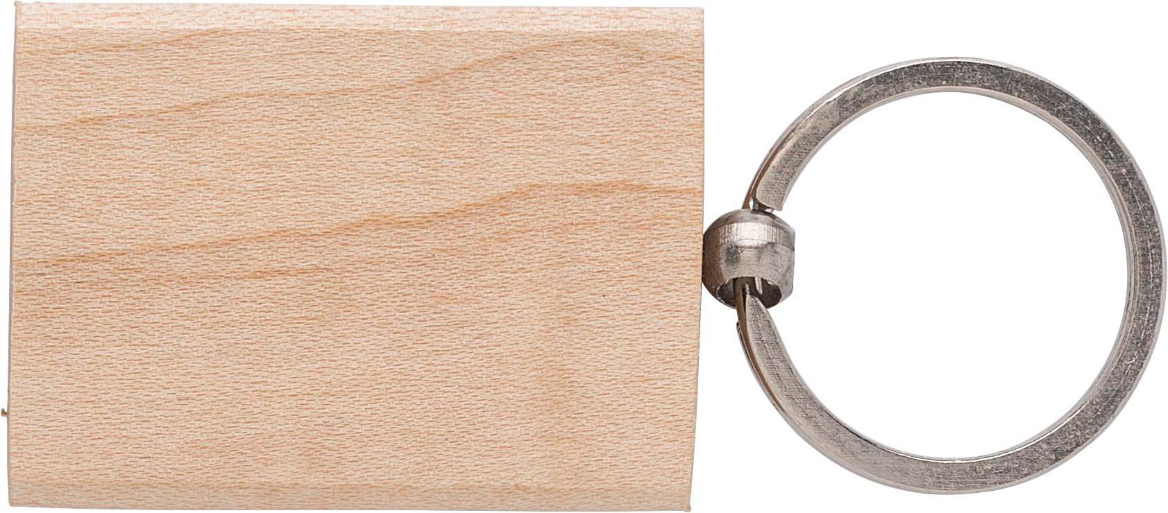 Llavero cuadrado de madera Shania