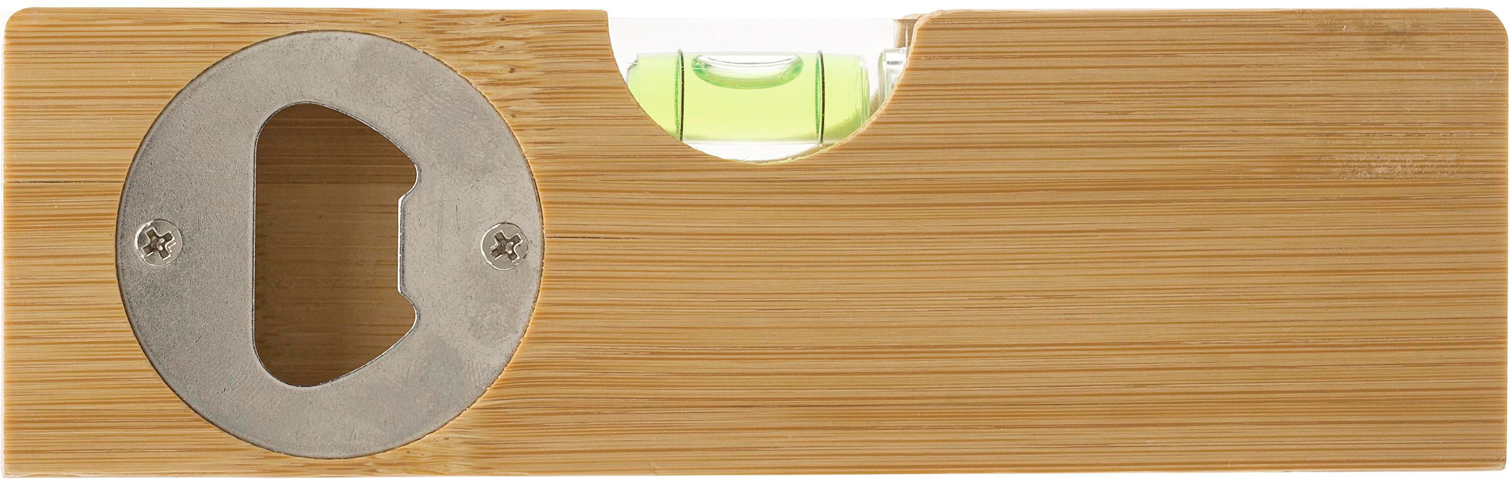 Bottle opener Sherry | Bamboo | Spirit level
