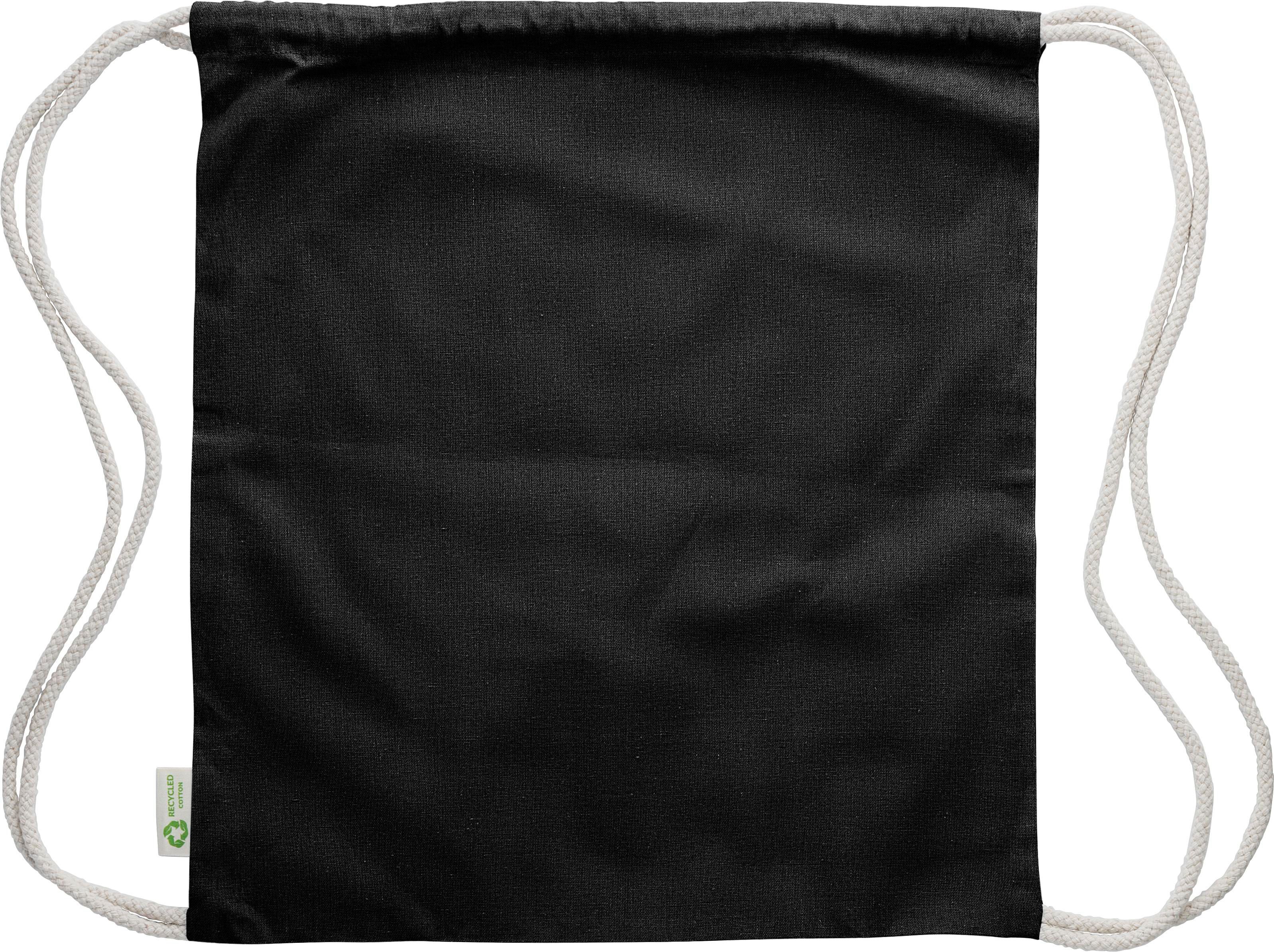Recycled cotton (120 gr/m2) drawstring bag Joy