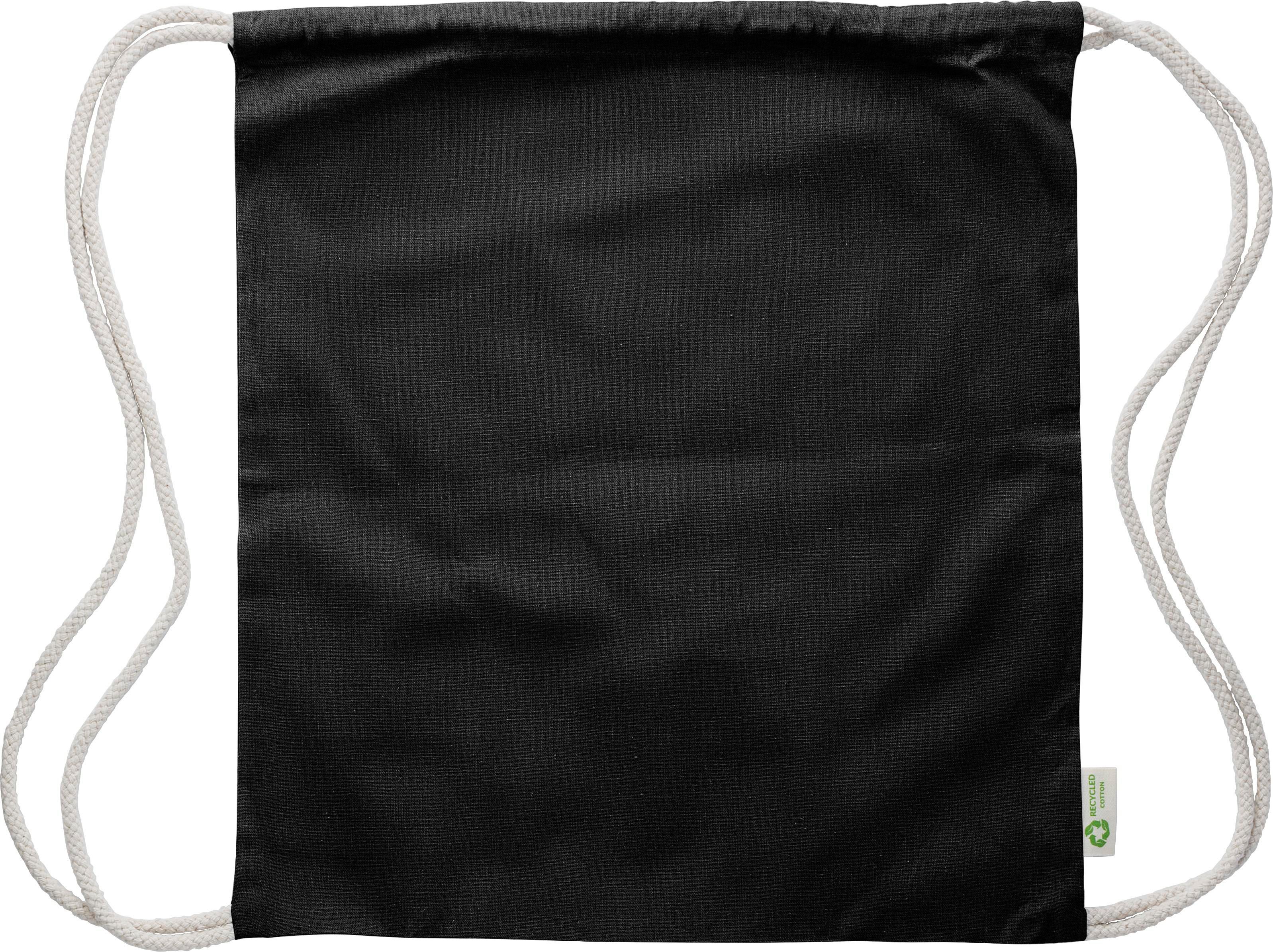 Recycled cotton (120 gr/m2) drawstring bag Joy