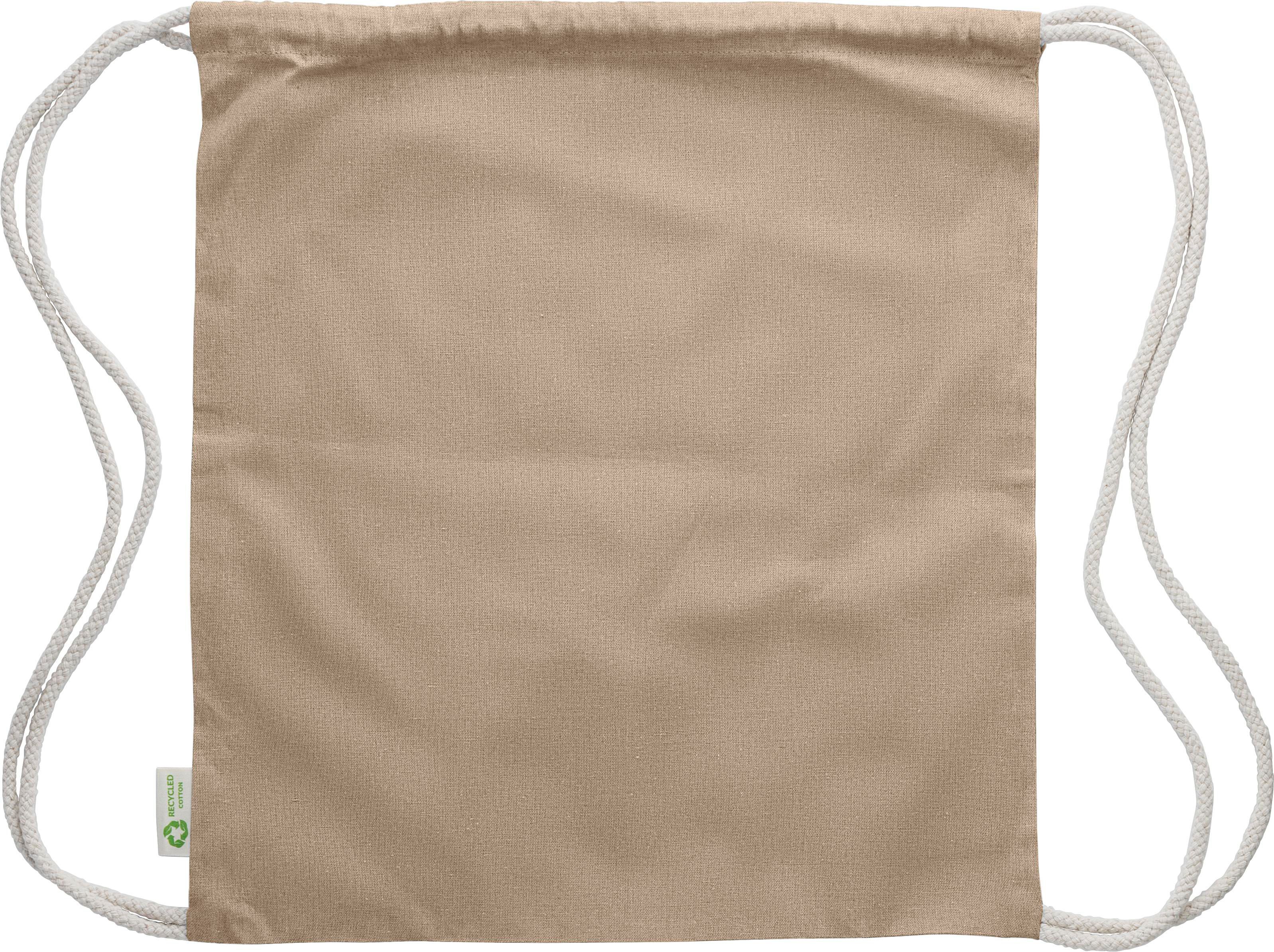 Recycled cotton (120 gr/m2) drawstring bag Joy