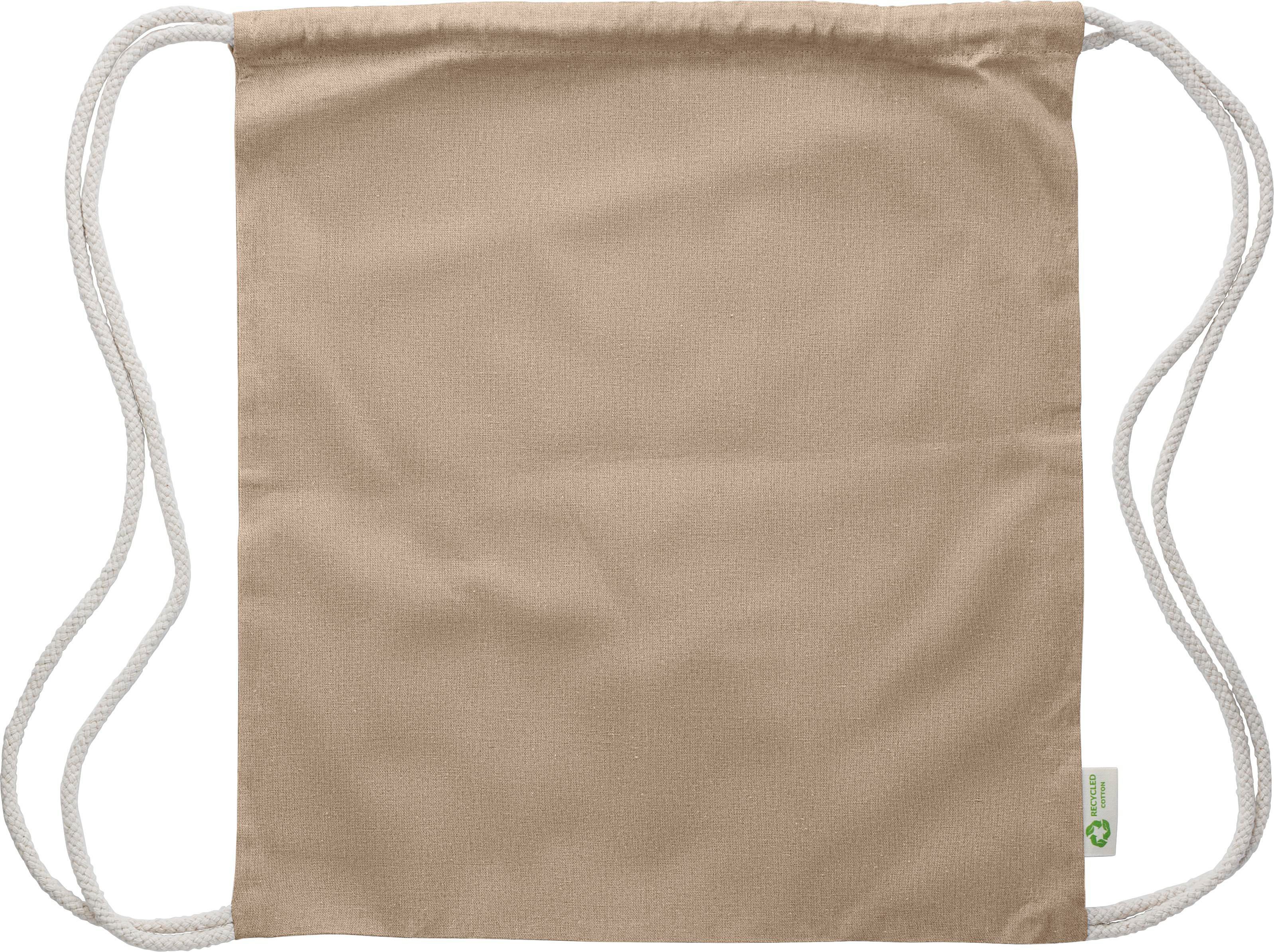 Recycled cotton (120 gr/m2) drawstring bag Joy