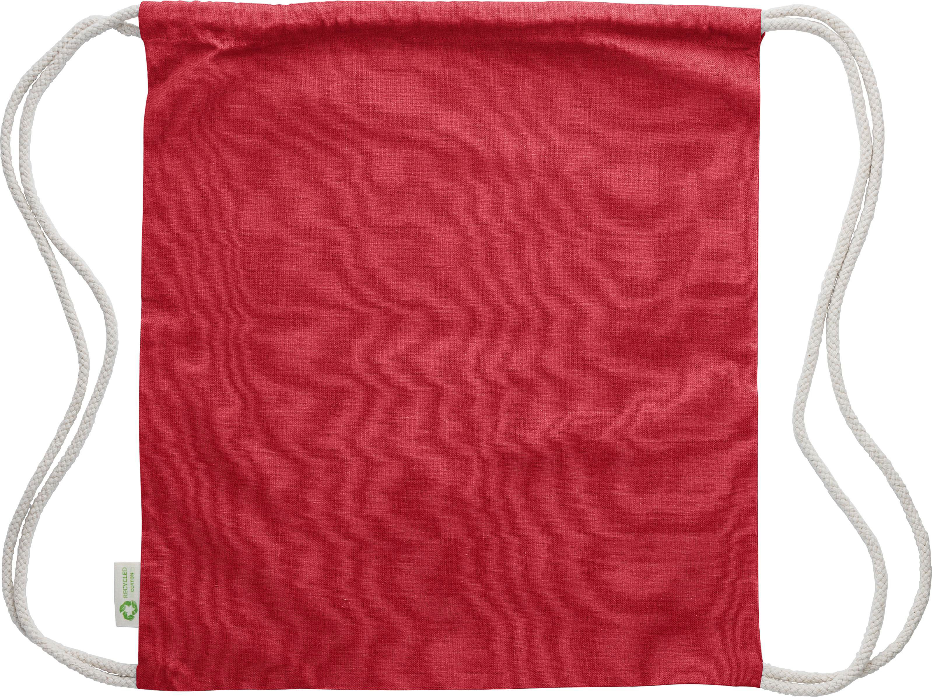 Recycled cotton (120 gr/m2) drawstring bag Joy