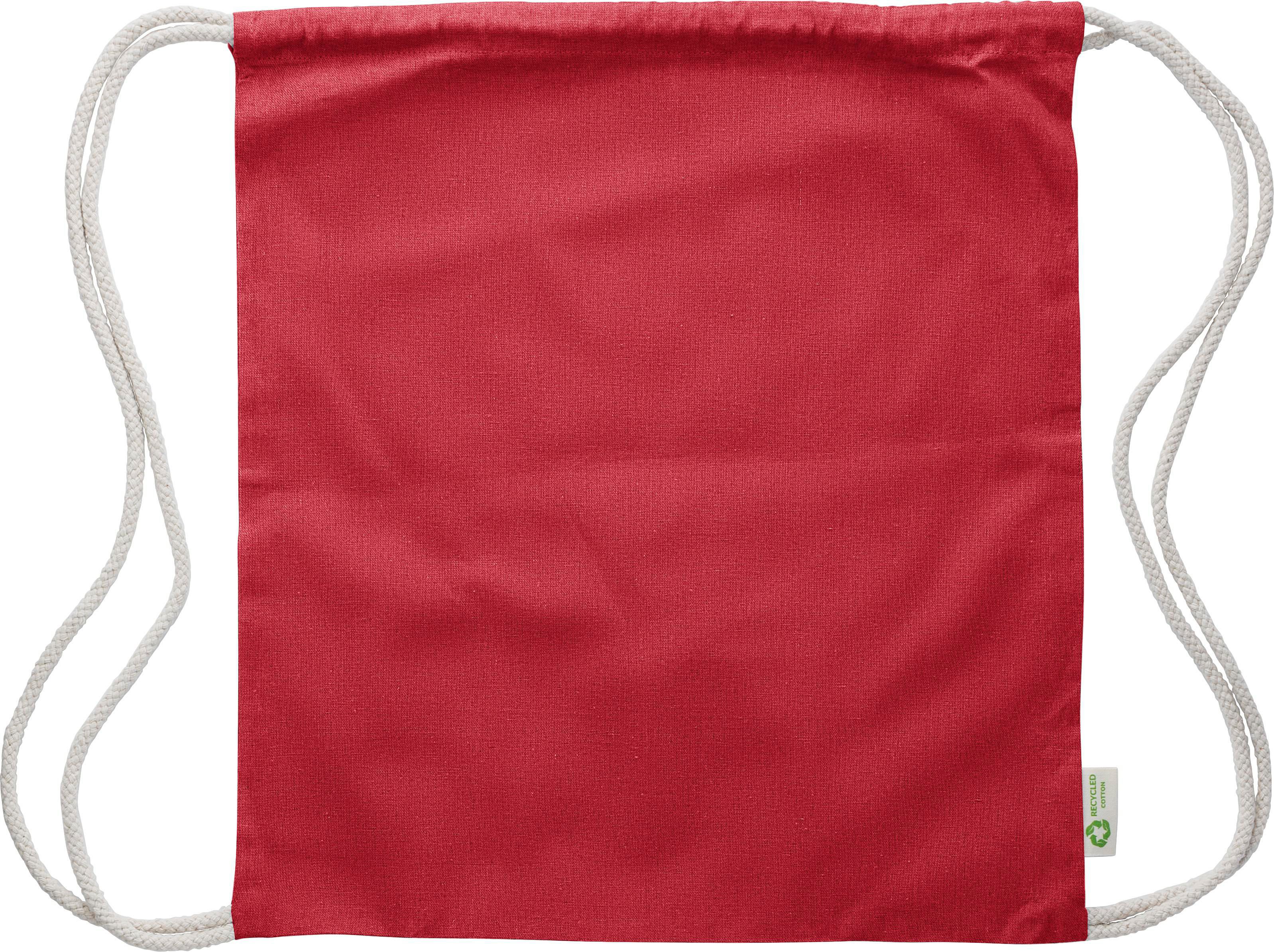 Recycled cotton (120 gr/m2) drawstring bag Joy