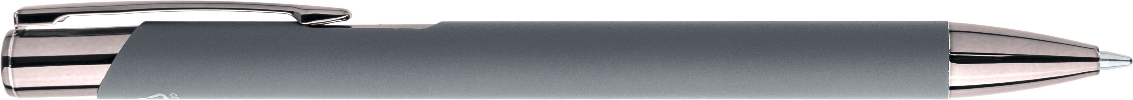 Recycled aluminium rubberized ballpen Anisa