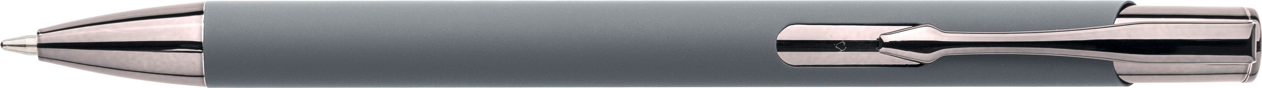 Recycled aluminium rubberized ballpen Anisa