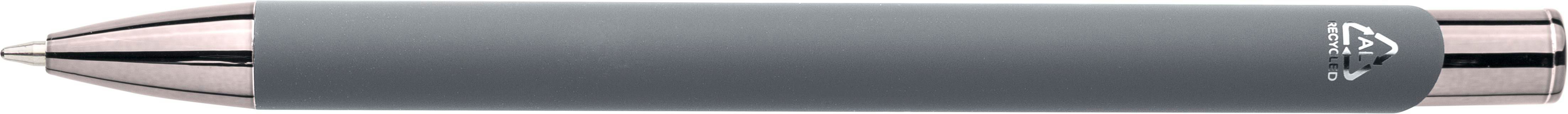 Recycled aluminium rubberized ballpen Anisa
