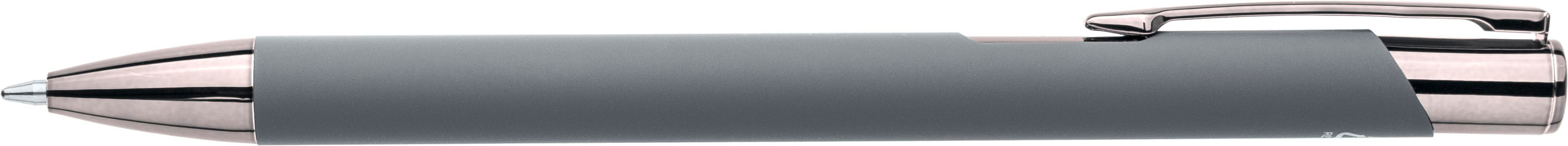 Recycled aluminium rubberized ballpen Anisa