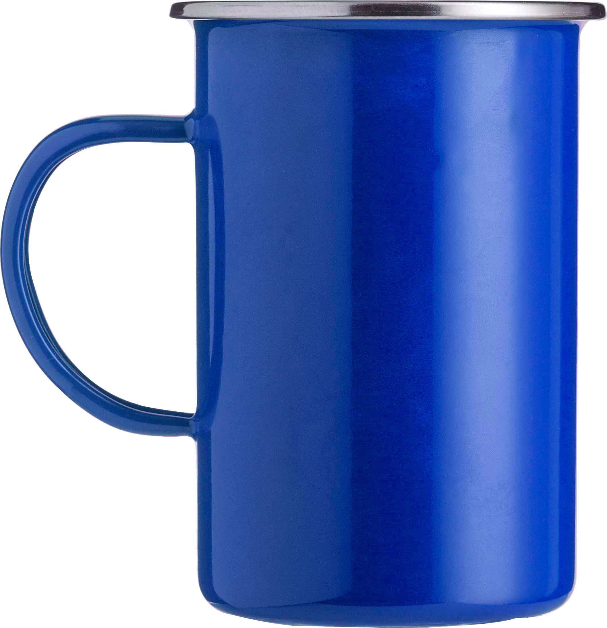 Enamel mug Ayden | Stainless steel trim | 500 ml