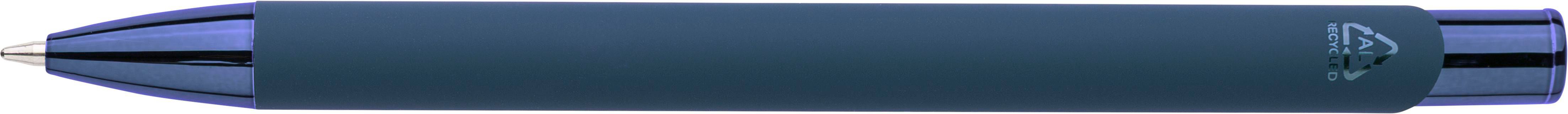 Recycled aluminium rubberized ballpen Anisa