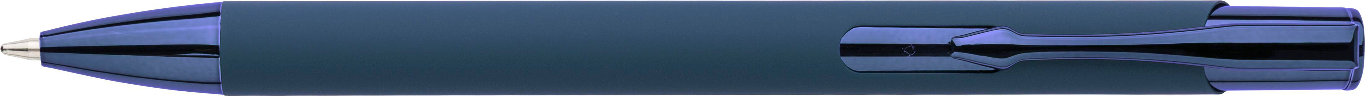 Recycled aluminium rubberized ballpen Anisa