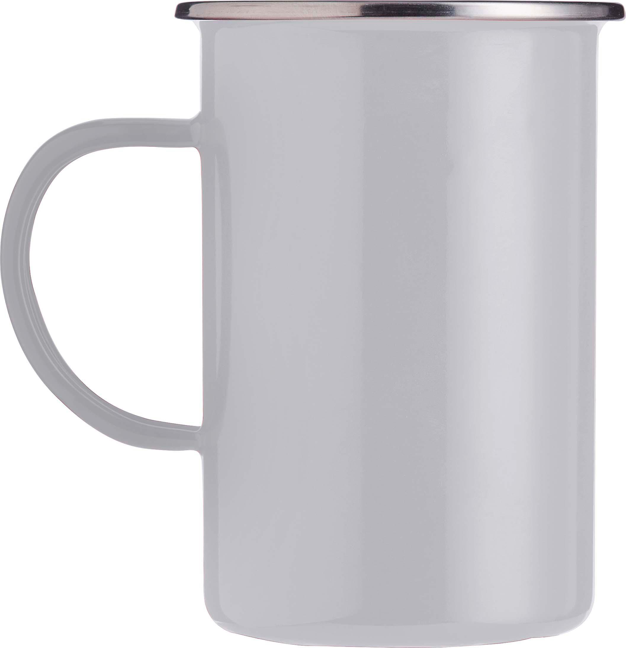 Enamel mug Ayden | Stainless steel trim | 500 ml