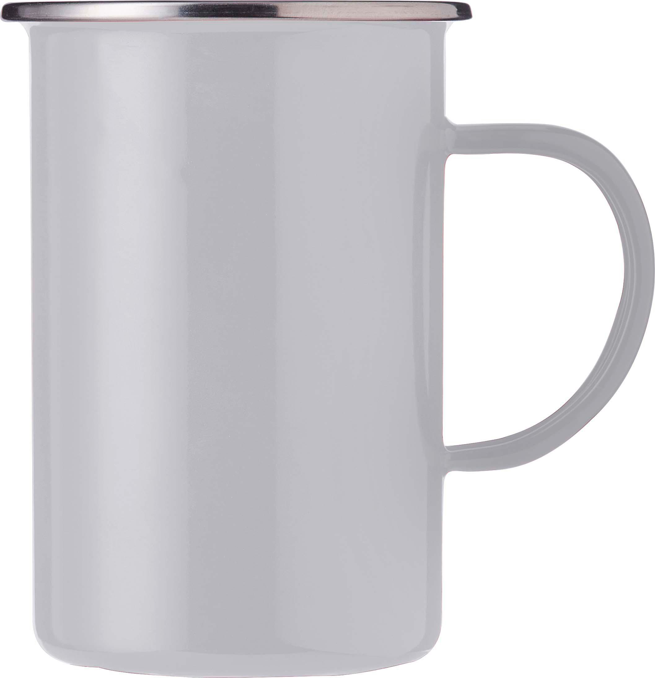 Enamel mug Ayden | Stainless steel trim | 500 ml