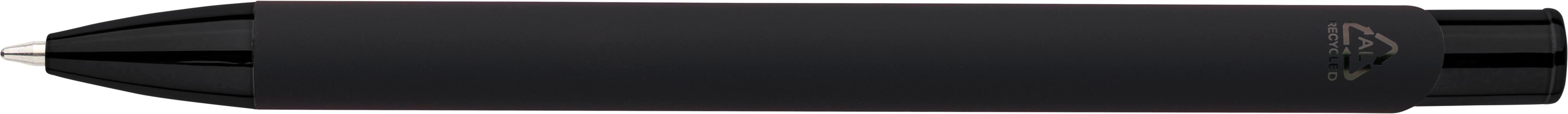 Recycled aluminium rubberized ballpen Anisa