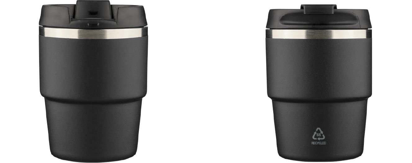 Recycled stainless steel double-walled mug (175 ml) Oli