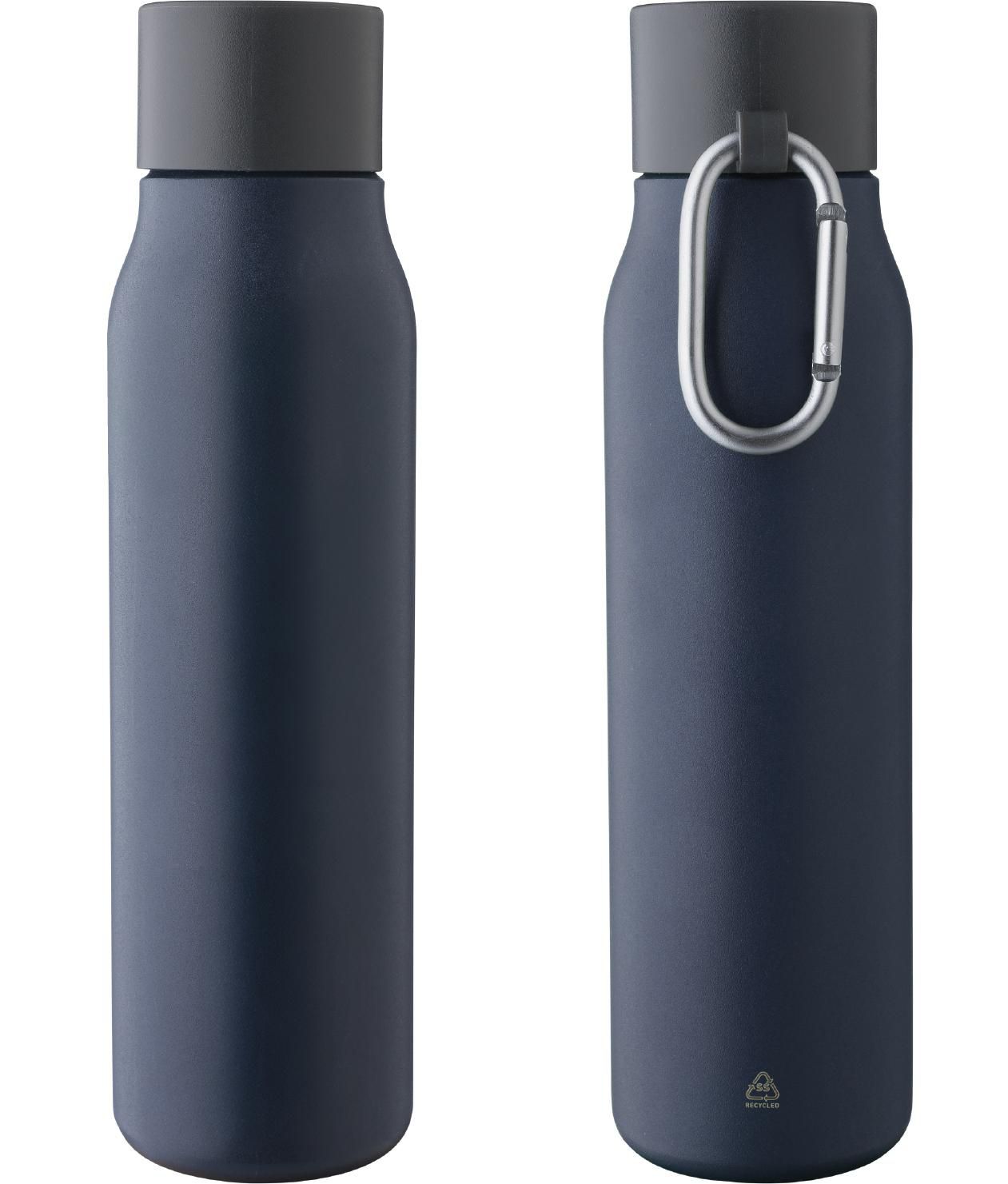 Recycled stainless steel double-walled drinking bottle (600 ml) Cassian