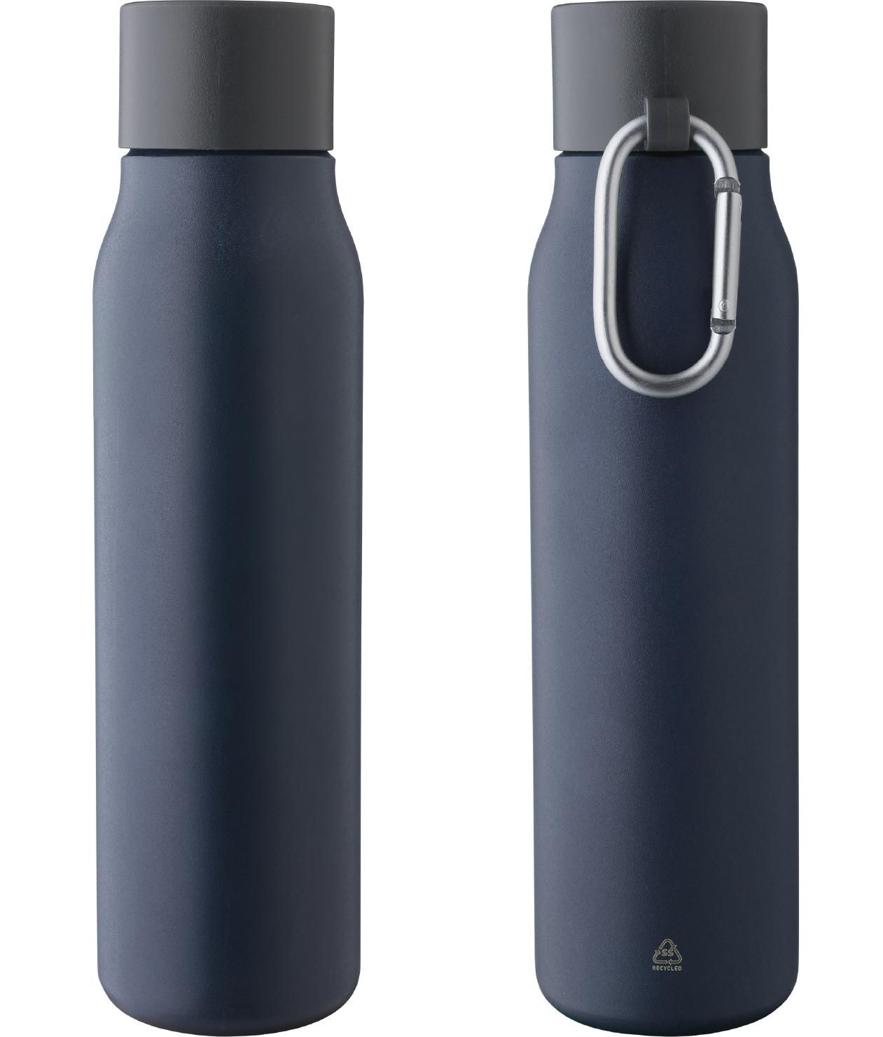 Recycled stainless steel double-walled drinking bottle (600 ml) Cassian