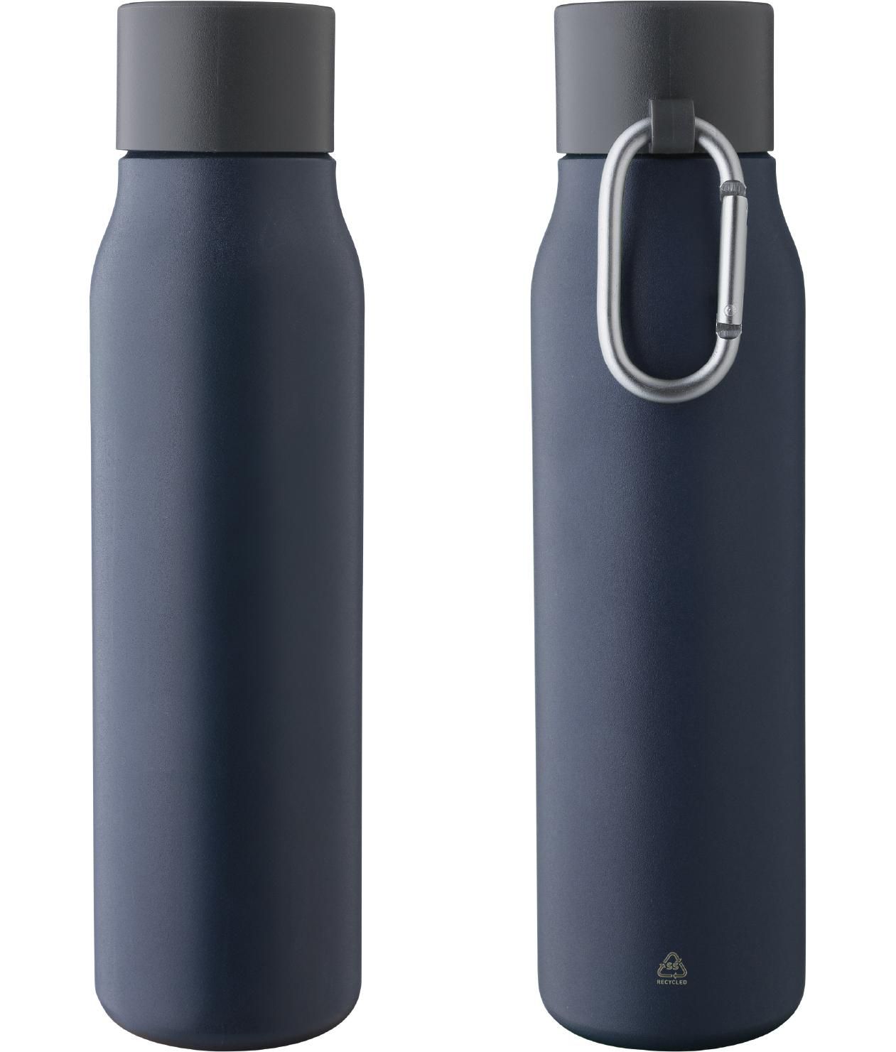 Recycled stainless steel double-walled drinking bottle (600 ml) Cassian