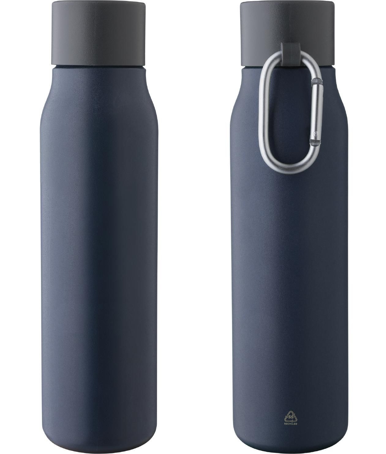 Recycled stainless steel double-walled drinking bottle (600 ml) Cassian