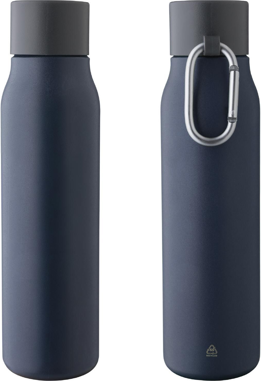 Recycled stainless steel double-walled drinking bottle (600 ml) Cassian