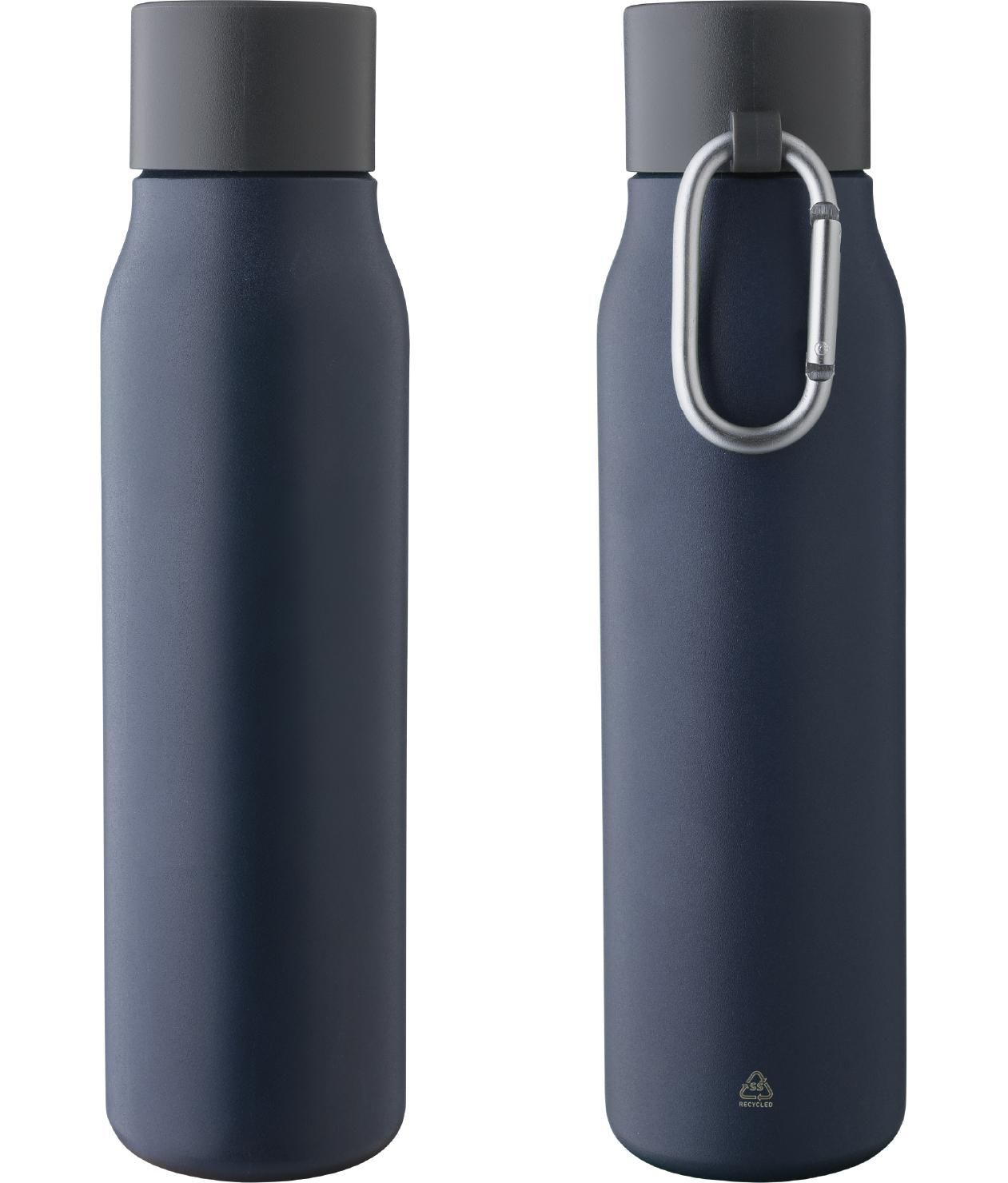 Recycled stainless steel double-walled drinking bottle (600 ml) Cassian