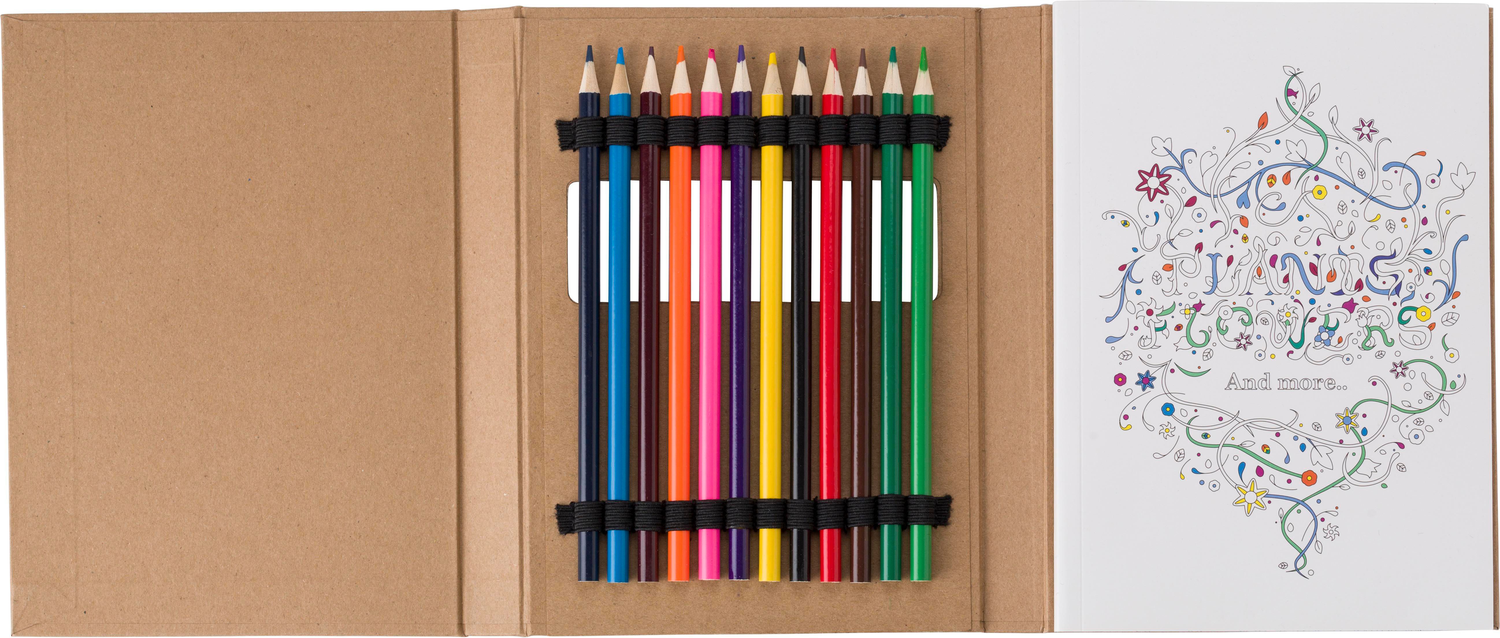 Set de dibujo de cartón con mandalas Kora