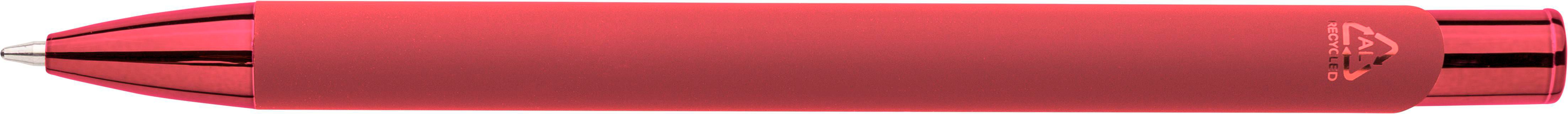 Recycled aluminium rubberized ballpen Anisa