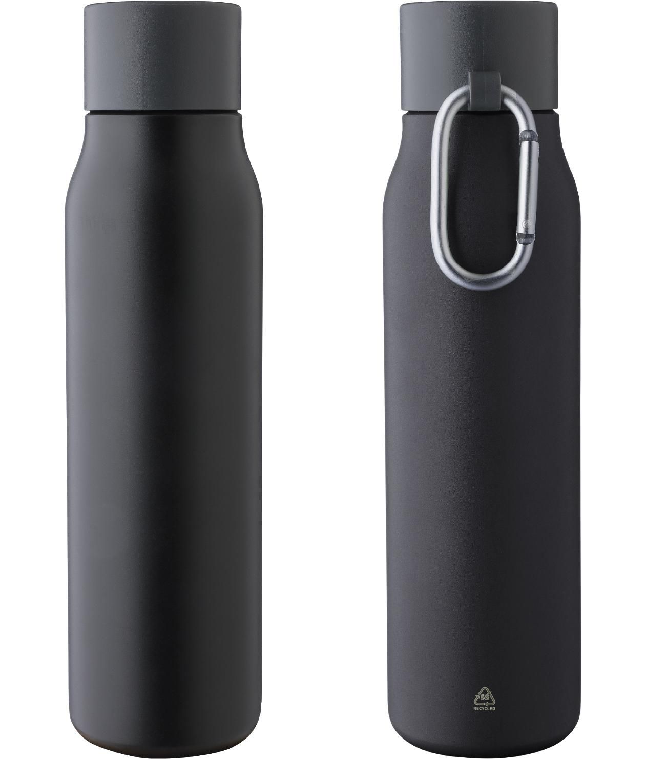 Recycled stainless steel double-walled drinking bottle (600 ml) Cassian