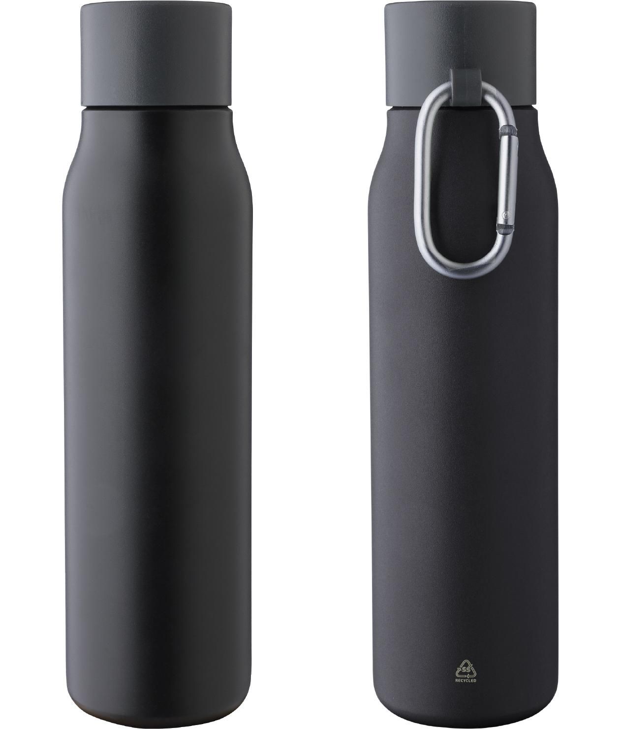 Recycled stainless steel double-walled drinking bottle (600 ml) Cassian