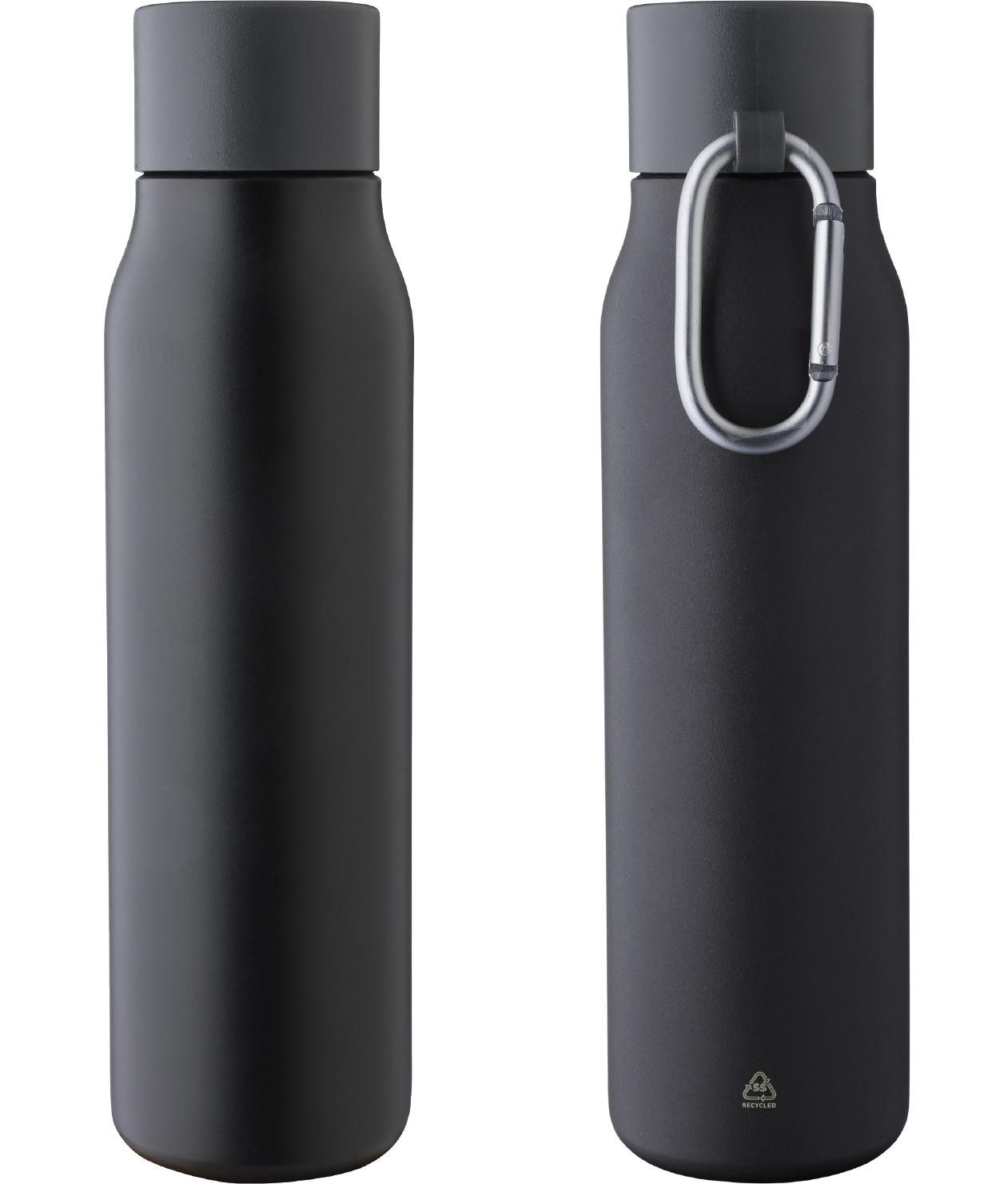 Recycled stainless steel double-walled drinking bottle (600 ml) Cassian