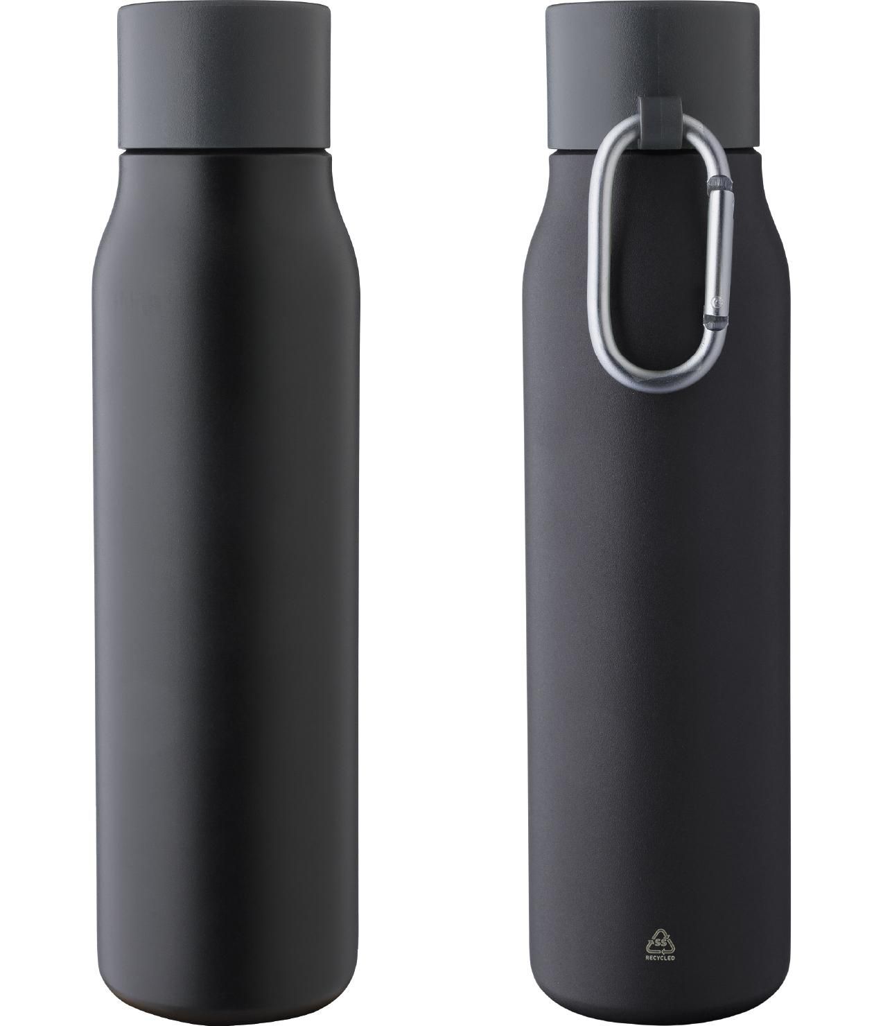 Recycled stainless steel double-walled drinking bottle (600 ml) Cassian