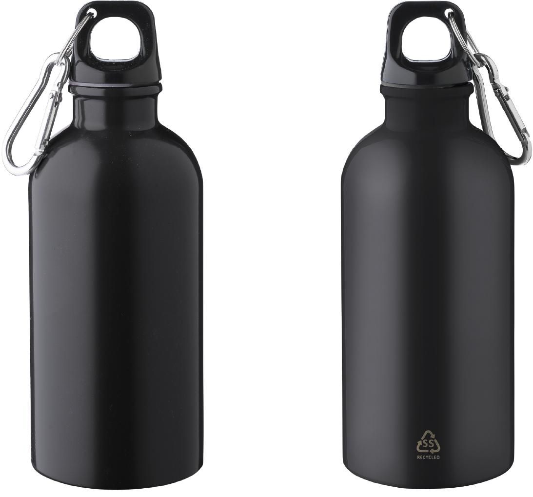 Recycled stainless steel single walled bottle (400 ml) Sable