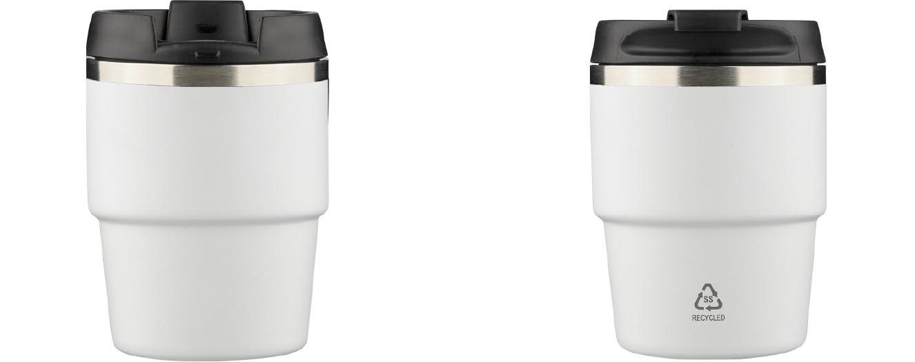 Recycled stainless steel double-walled mug (175 ml) Oli