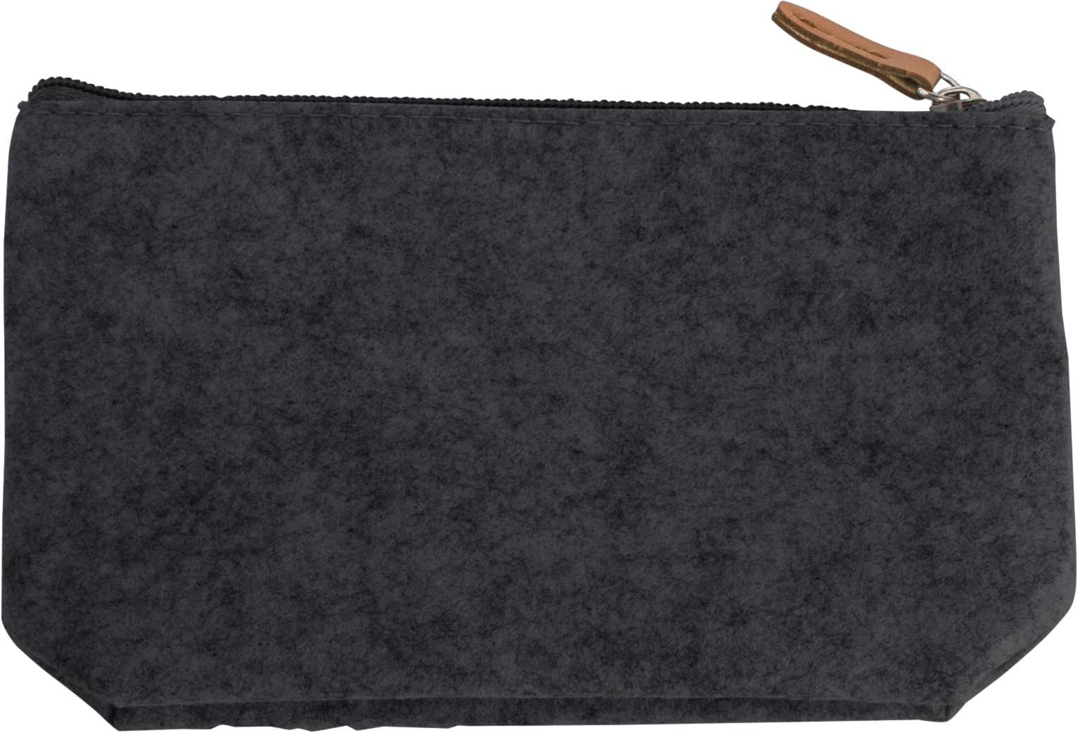 Cosmetic bag Lucy | Recycled felt | Synthetic leather details