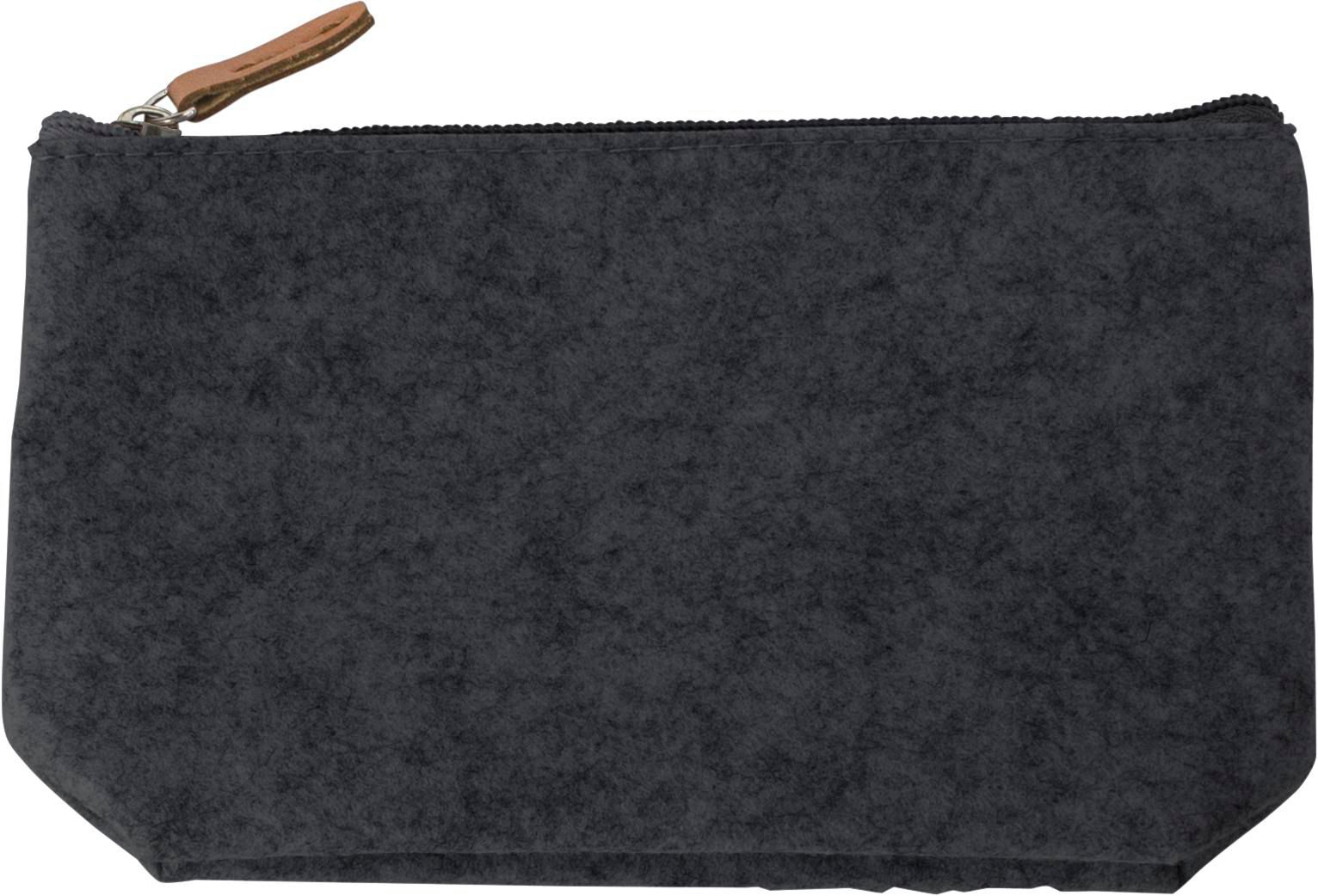 Cosmetic bag Lucy | Recycled felt | Synthetic leather details