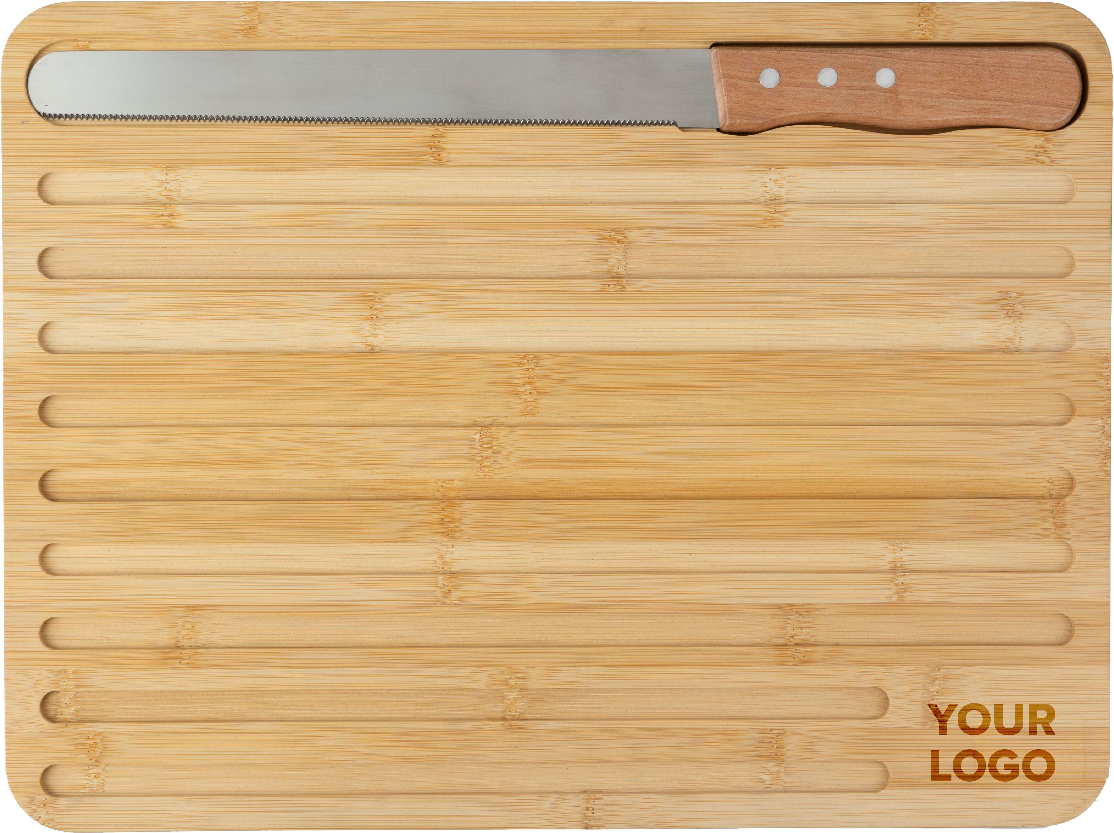Tabla de cortar y cuchillo de bambú Werner