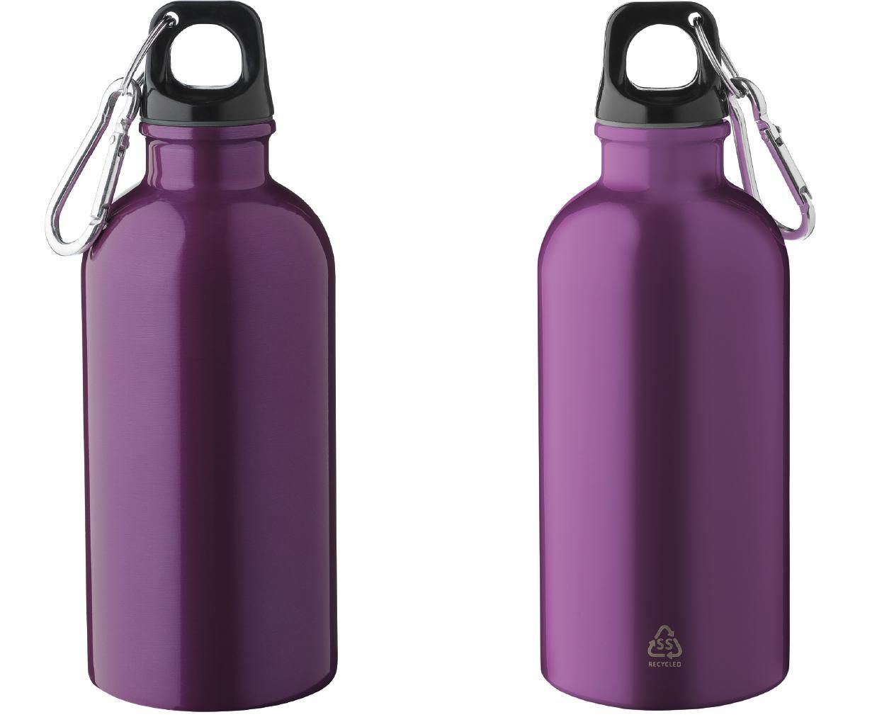 Recycled stainless steel single walled bottle (400 ml) Sable