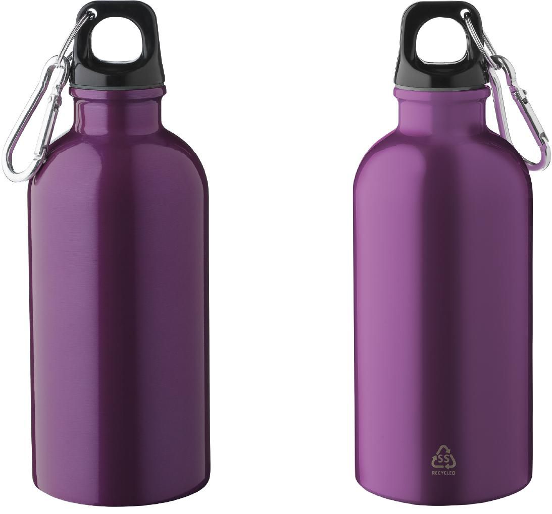 Recycled stainless steel single walled bottle (400 ml) Sable
